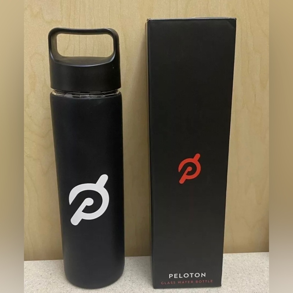 Peloton Black Glass Water Bottle